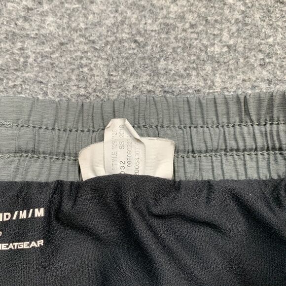 Under Armour Shorts Womens M Medium Grey Teal HeatGear Loose Mesh Panel Running - Picture 4 of 12